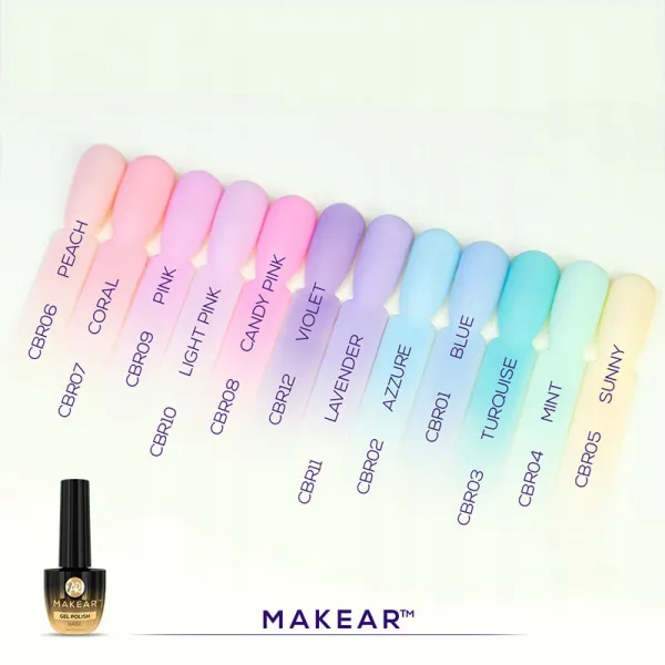 Makear Color Rubber Base Baza Sunny CRB05 8 ml