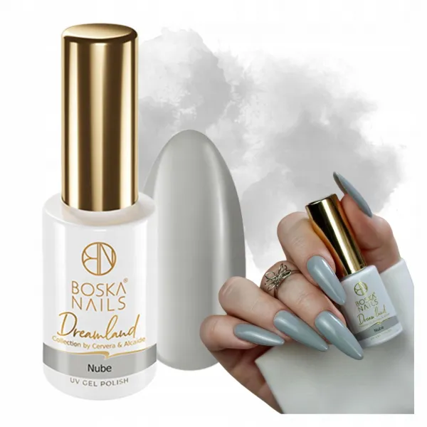 Szary Lakier hybrydowy Dreamland no 521 Nube Boska Nails 6 ml