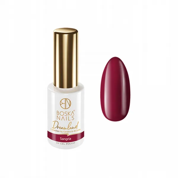 Bordowy Lakier hybrydowy Dreamland no 519 Lluvia Boska Nails 6 ml