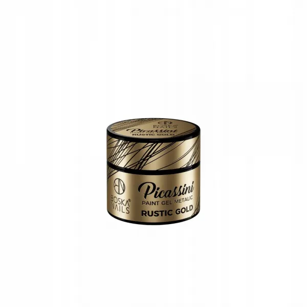 Metaliczny Złoty Żel do zdobień Metalic Paint Rustic Gold Boska Nails 5ml