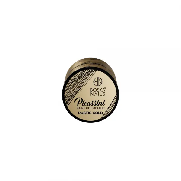 Metaliczny Złoty Żel do zdobień Metalic Paint Rustic Gold Boska Nails 5ml