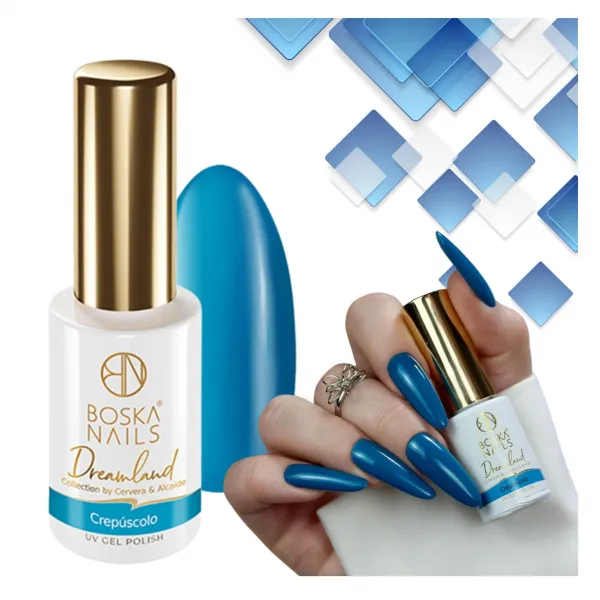 Niebieski Lakier hybrydowy Dreamland no 523 Crepúscolo Boska Nails 6 ml