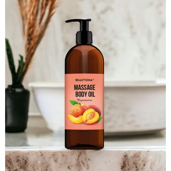 OLIWKA OLEJEK DO MASAŻU CIAŁA TWARZY BRZOSKWINIA 500 ML BEAUTIONA