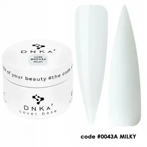 Dnka' Rubber Cover Base Baza Code #0043a' Milky 30 ml