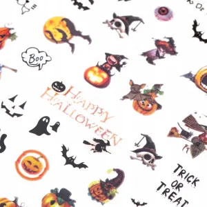 Halloween Naklejki Do Paznokci Cienkie Samoprzylepne Dynie Nietoperze