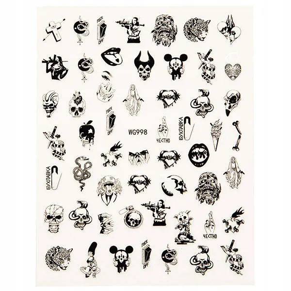 Em Nail Naklejki Do Paznokci Samoprzylepne Halloween WG998