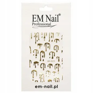 Em Nail Naklejki Do Paznokci Samoprzylepne Gold JO-1571