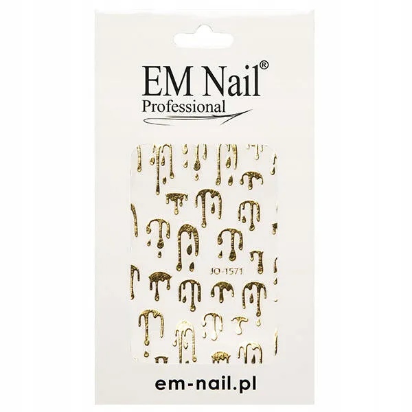 Em Nail Naklejki Do Paznokci Samoprzylepne Gold JO-1571