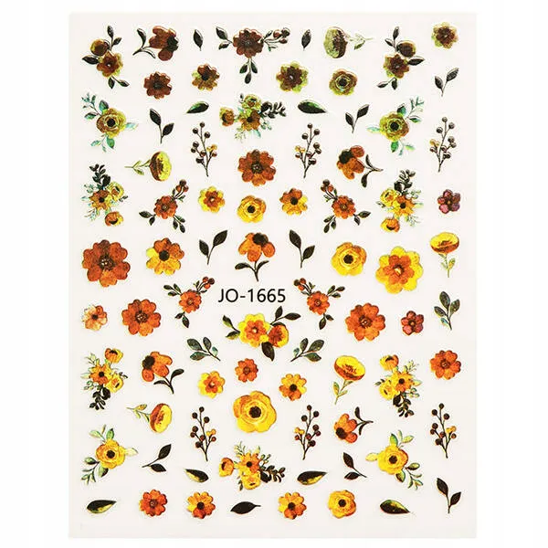 Em Nail Naklejki Do Paznokci Samoprzylepne Kwiaty JO-1665