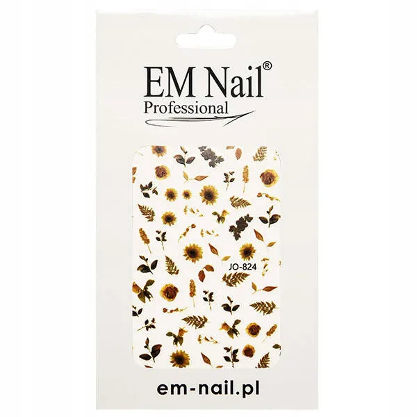 Em Nail Naklejki Do Paznokci Samoprzylepne Kwiaty JO-824