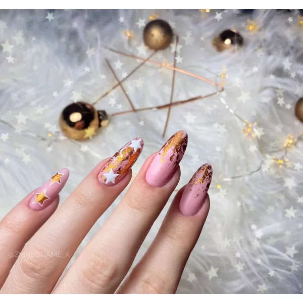 Folia Transferowa Lustrzana Do Paznokci Złota Holo 2