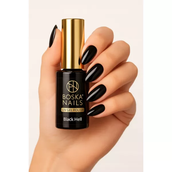 Boska Nails Lakier Hybrydowy Up 550 Black Hell 6 ml