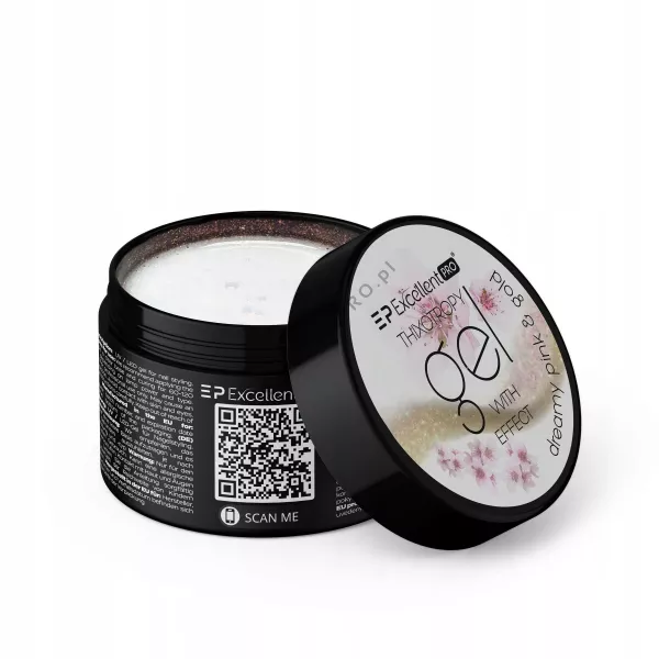Excellent PRO Thixotropy gel with effect Dreamy Pink&Gold 50g