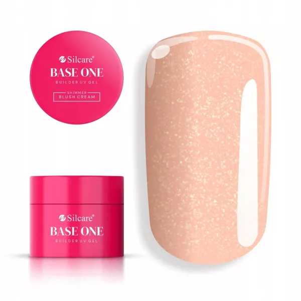 Gel Base One Shimmer Blush Cream 50g Żel do Paznokci Samopoziomujący Budują