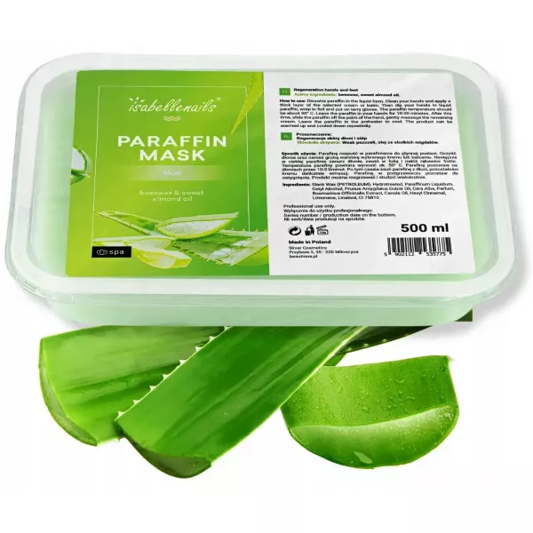 PARAFINA Kosmetyczna do stóp dłoni 500ml Aloesowa Isabellenails