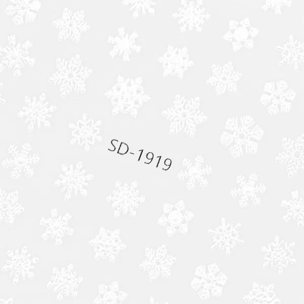 Naklejki Do Paznokci Samoprzylepne 5D Świąteczne Śnieżynki Białe SD-1919