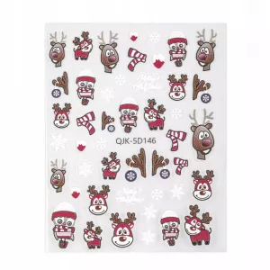 Naklejki Do Zdobienia Paznokci Samoprzylepne Świąteczne Zimowe QJK-5D146