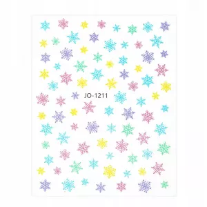 Naklejki Do Zdobienia Paznokci Samoprzylepne Świąteczne Zimowe JO-1211
