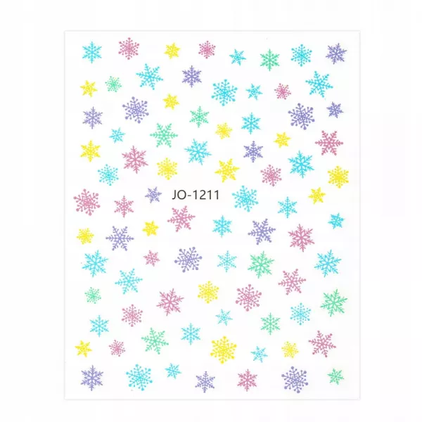 Naklejki Do Zdobienia Paznokci Samoprzylepne Świąteczne Zimowe JO-1211