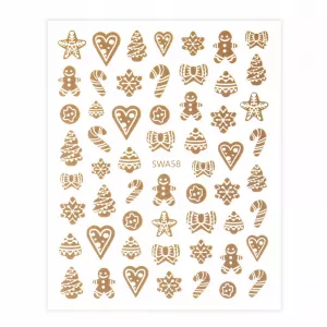 Naklejki Samoprzylepne Cienkie Świąteczne Pierniki SWA58