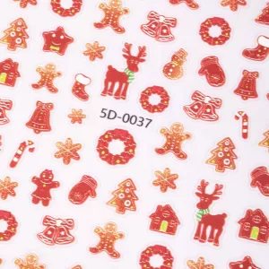 Naklejki Samoprzylepne 3D Świąteczne 5D-0037