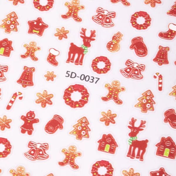 Naklejki Samoprzylepne 3D Świąteczne 5D-0037