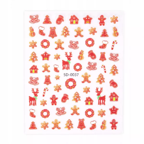 Naklejki Samoprzylepne 3D Świąteczne 5D-0037