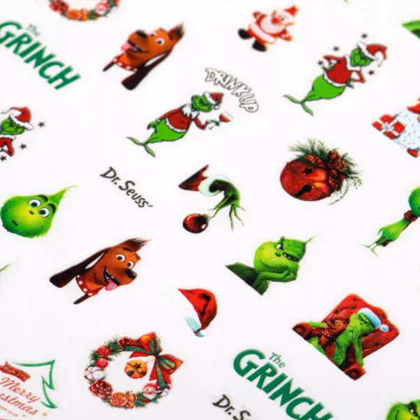 Naklejki Samoprzylepne Cienkie Świąteczne Grinch MS-C263