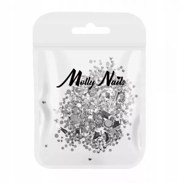 Ozdoby Do Paznokci Srebrne Mix 150 szt