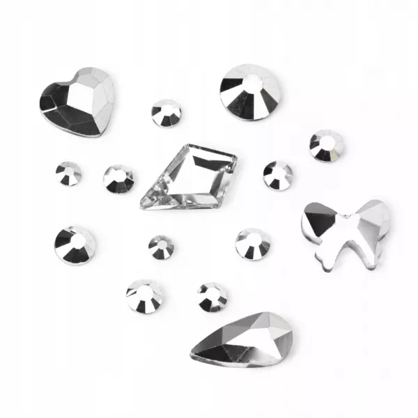 Ozdoby Do Paznokci Srebrne Mix 150 szt