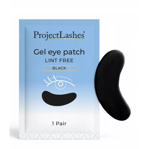 Płatki Żelowe Pod Oczy Do Przedłużania Rzęs UV Czarne 100 szt