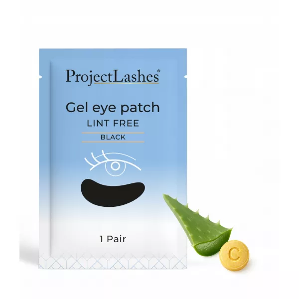 Płatki Żelowe Pod Oczy Do Przedłużania Rzęs UV Czarne 100 szt