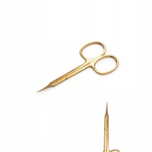 Aba Group Nożyczki Kosmetyczne do Skórek Zagięte złote stal nierdzewna