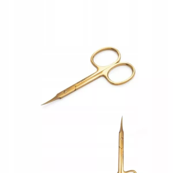 Aba Group Nożyczki Kosmetyczne do Skórek Zagięte złote stal nierdzewna