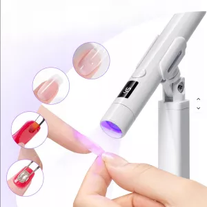 LAMPA DO UTWARDZANIA ZDOBIEŃ PAZNOKCI LATARKA UV LED mini statyw 1W biała