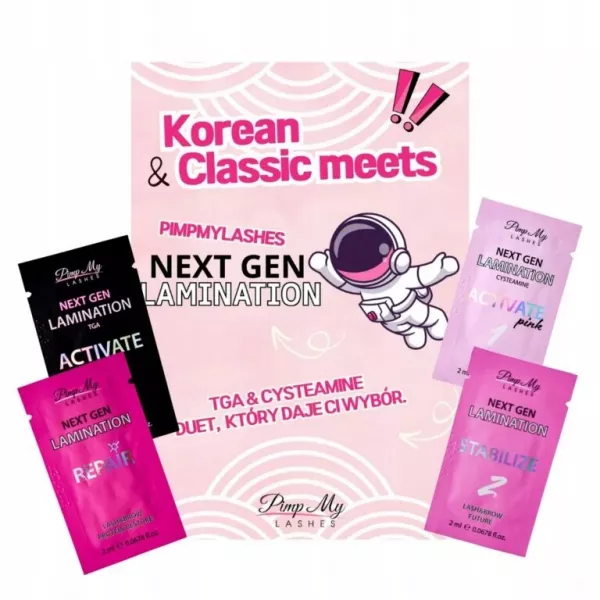 Pimp My Lashes Zestaw Do Koreańskiej Laminacji w Saszetkach Next Gen
