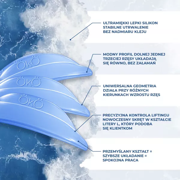 Oko Wałki Do Laminacji Rzęs Ocean 4 pary