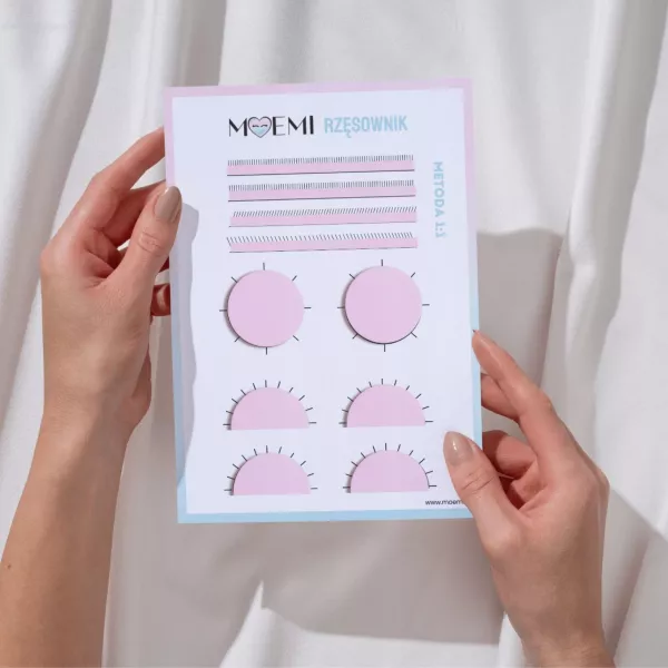Moemi Karty Pracy Do Ćwiczeń Przedłużania Rzęs Metoda 1:1