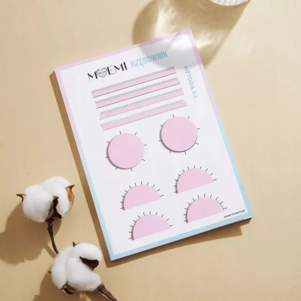Moemi Karty Pracy Do Ćwiczeń Przedłużania Rzęs Metoda 1:1