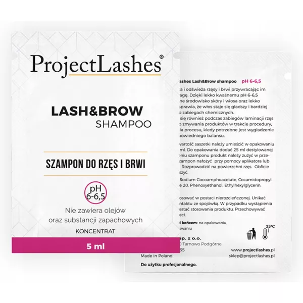 ProjectLashes Szampon Do Rzęs Koncentrat pH 6-6,5 5 ml