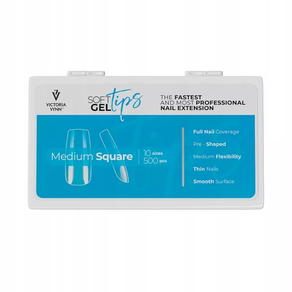 Victoria Vynn Soft Gel Tips Medium Square 500 szt