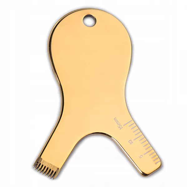 Grzebyk Do Laminacji Rzęs Metalowy Złoty