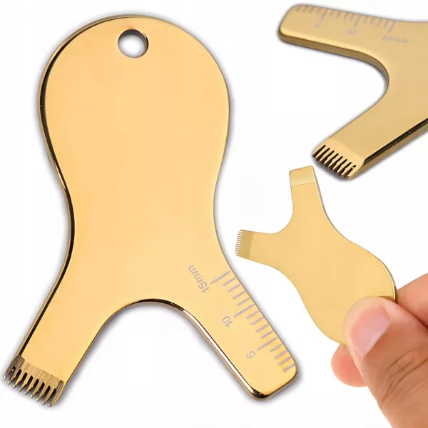 Grzebyk Do Laminacji Rzęs Metalowy Złoty