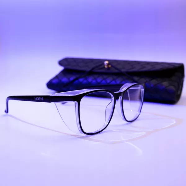 Moemi Czarne Okulary Ochronne Do Przedłużania Rzęs Metodą UV