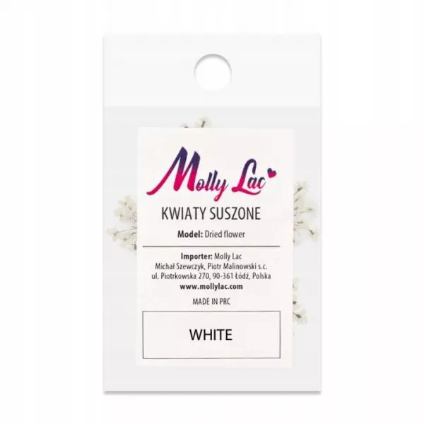 Suszone Kwiatki Do Paznokci White