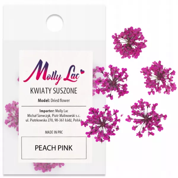 Suszone Kwiatki Do Paznokci Peach Pink
