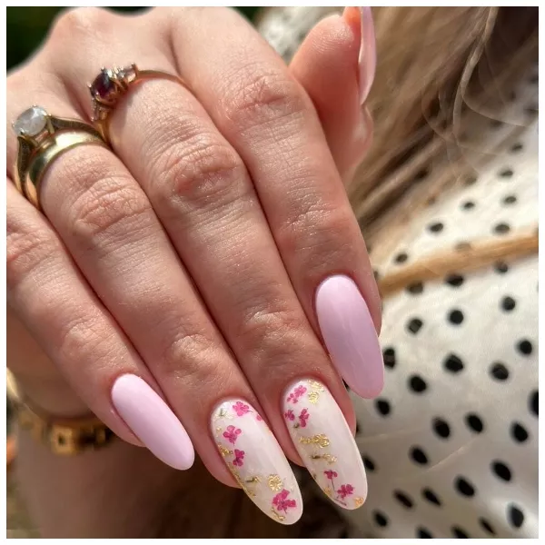 Suszone Kwiatki Do Paznokci Peach Pink