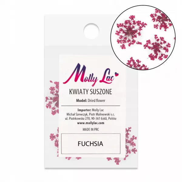 Suszone Kwiatki Do Paznokci Fuchsia