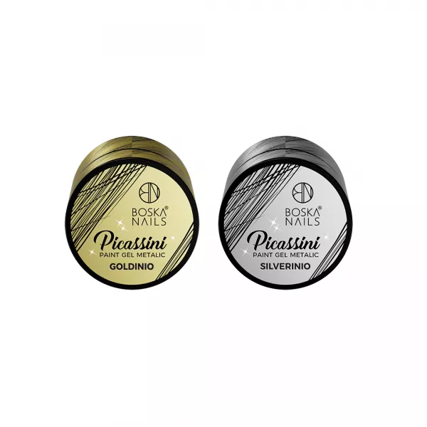 Boska Nails Żel Do Zdobień Picassini Metalic Paint Gel Goldinio 5 ml