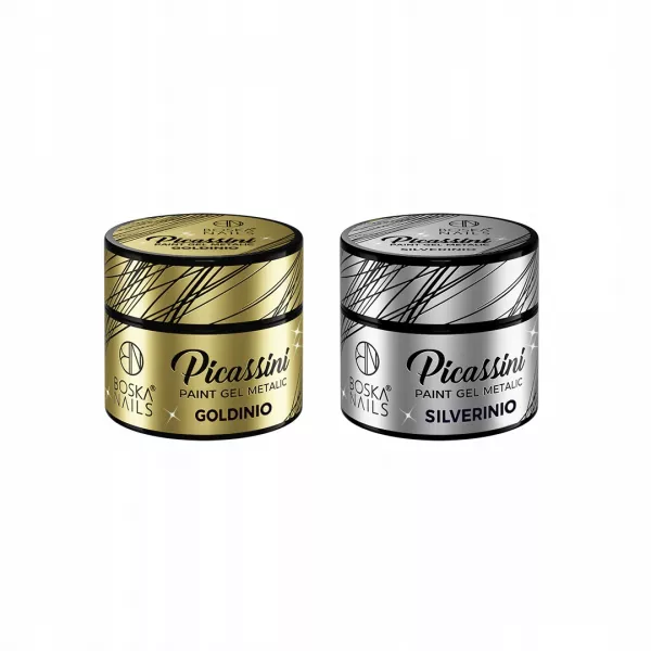 Boska Nails Żel Do Zdobień Picassini Metalic Paint Gel Goldinio 5 ml
